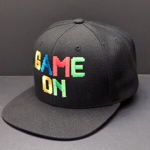 The Classics,Youpong 'Game On' Mens Black/Green Snapback Hat.